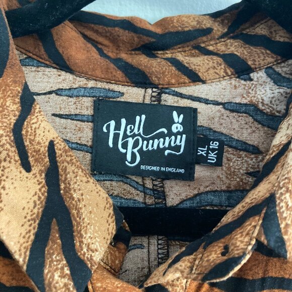 Hell Bunny button-up shirt tiger size XL - Picture 2 of 8
